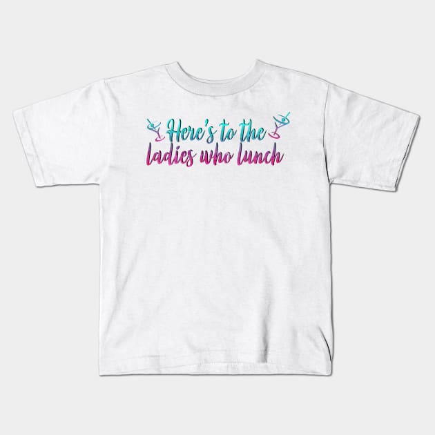 Ladies Who Lunch Kids T-Shirt by baranskini